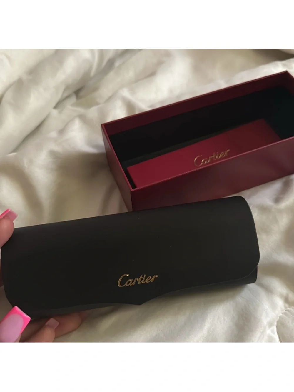 Cartier Rimless Men's Sunglasses with Purple Gradient Lenses